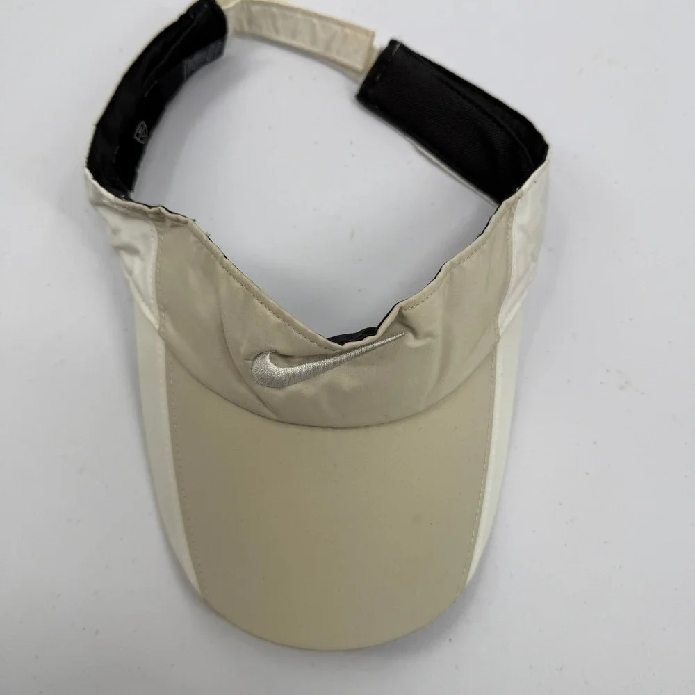 Nike Golf Visor Unisex‎ Tan Beige White Y2K Adjustable Hat